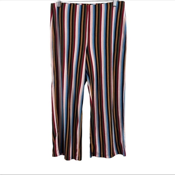 Urban Outfitters Striped High Rise Wide Leg Crop Pants - Picture 2 of 8